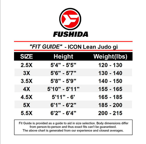 Fushida Size Chart